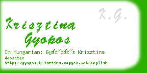 krisztina gyopos business card